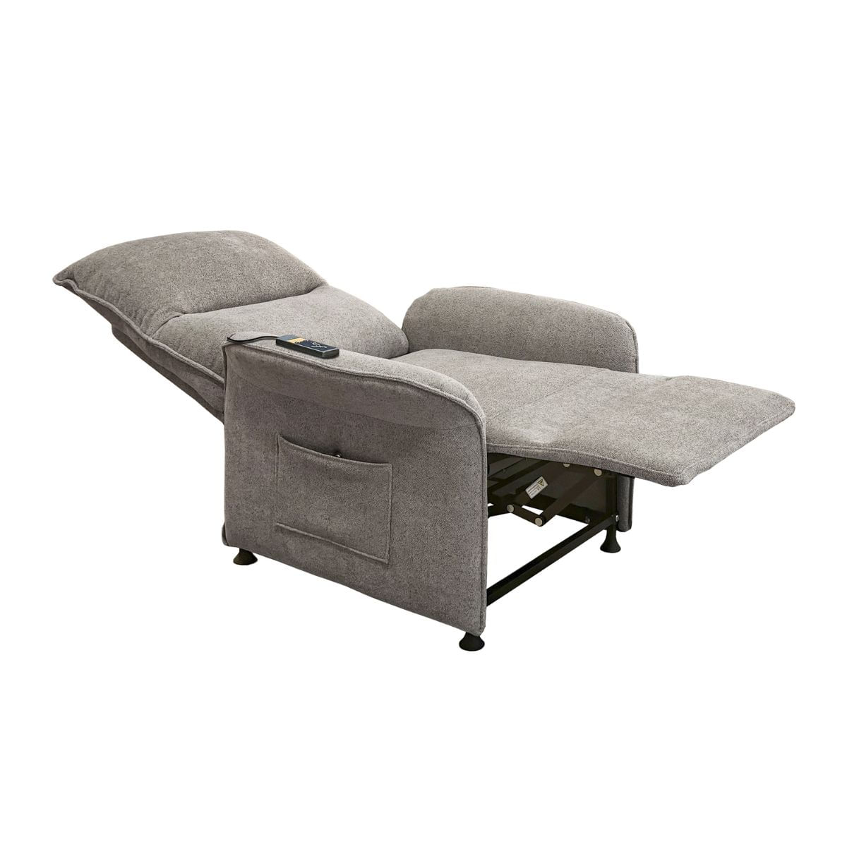 Sillón relax Shiatsu función masaje gris 100x70x87 cm sillon extendido