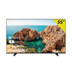 Televisor Smart TV Daewoo 55DM72UA 55'' 4K DLED Android 11 E negro perfil