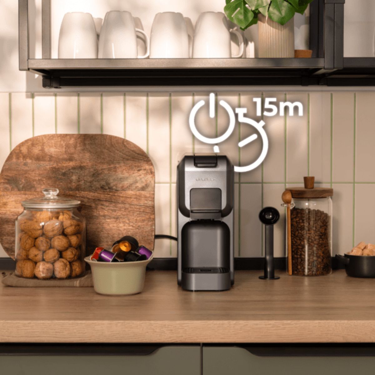 Cafetera expresso Cecotec FreeStyle Compact 1350W multicápsula negro minutos