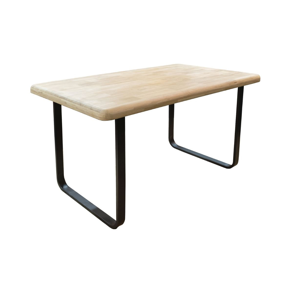 Mesa de comedor Smooth diseño fijo nordish/negro 76x140x80 cm fondo blanco