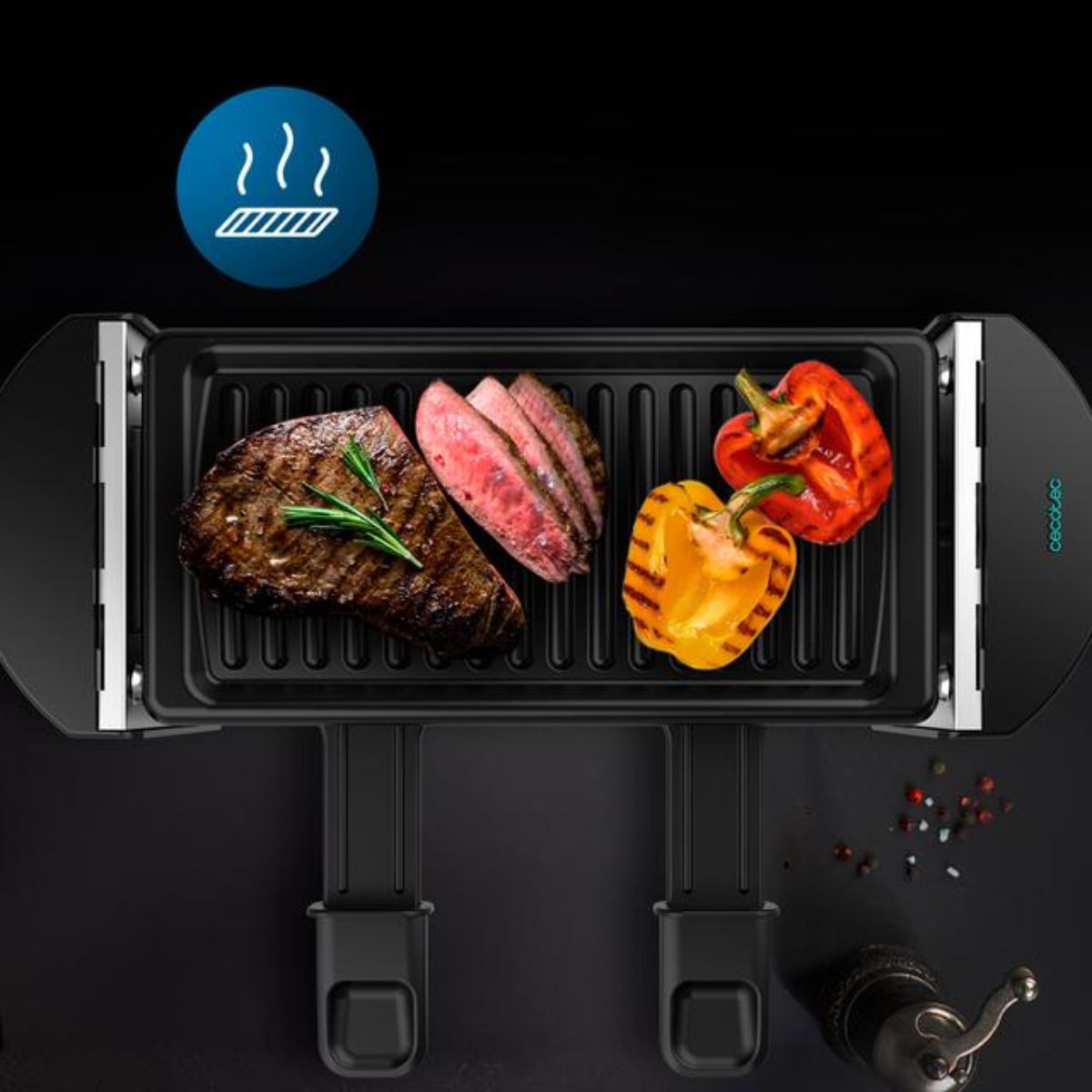 Raclette Cecotec Cheese&Grill 3200 Pocket 320W 2 personas negro