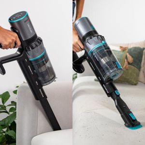 Aspirador escoba Cecotec Conga Rockstar 2500 Thunder Flex Animal 400W sin bolsa negro/azul