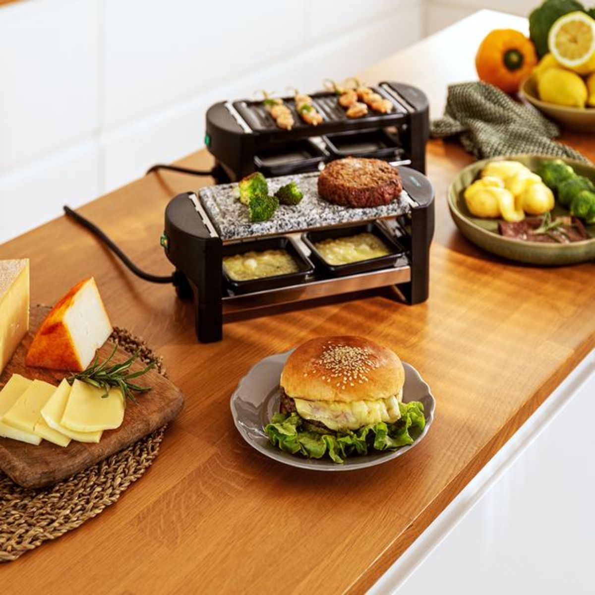 Raclette Cecotec Cheese&Grill 3200 Pocket Allstone 320W 2 personas negro