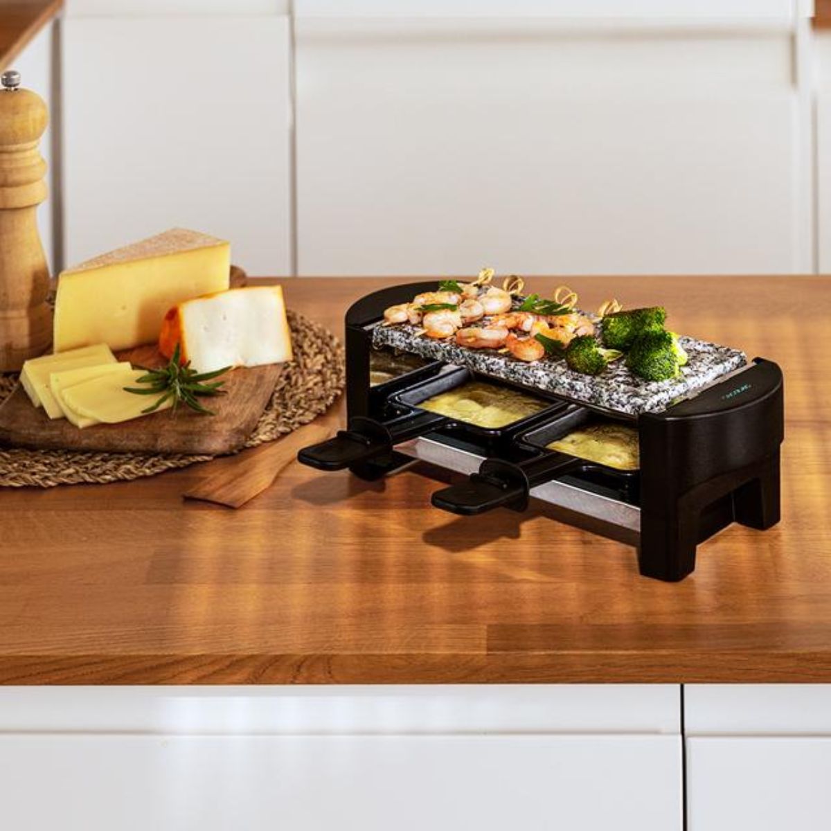 Raclette Cecotec Cheese&Grill 3200 Pocket Allstone 320W 2 personas negro