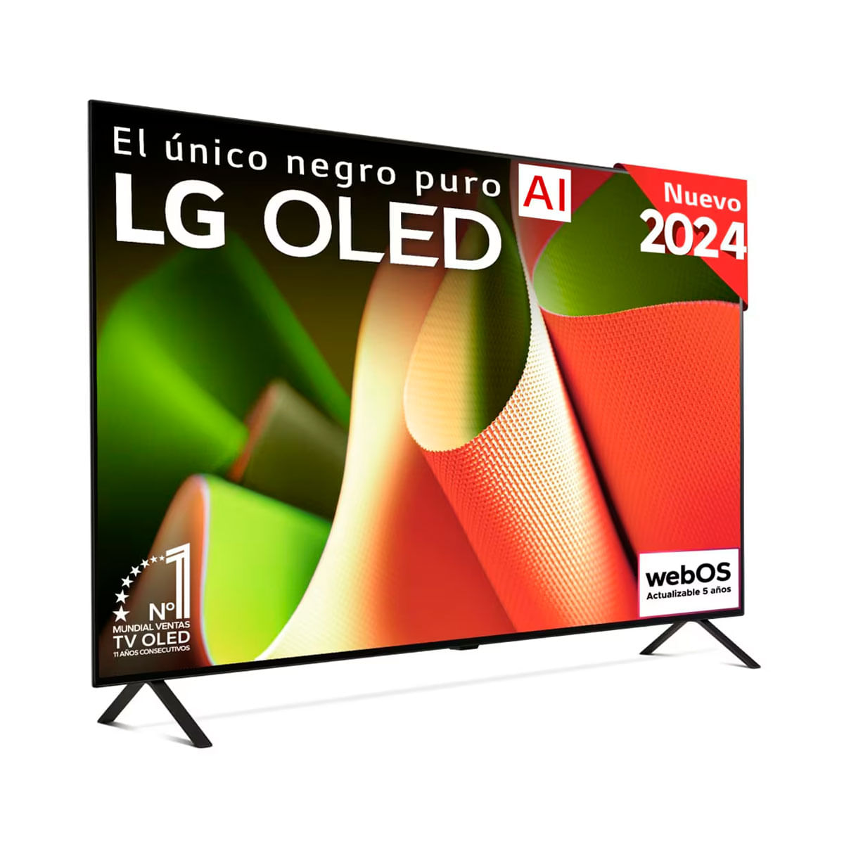 Televisor Smart TV LG OLED65B42LA 65’’ OLED 4K WebOS F negro lateral