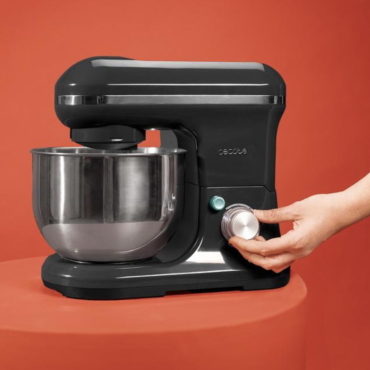 Batidora amasadora Cecotec Cecomixer 5L 1200 Ice-Cream con accesorios negro/inox