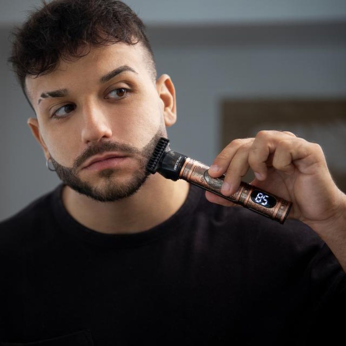 Perfiladora de pelo Cecotec Bamba PrecisionCare Warrior 1500 mAh 4 peines guía cobre