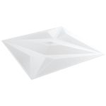 Pack de 24 paneles de pared Star diseño estrella 6 m² blanco 50x50 cm