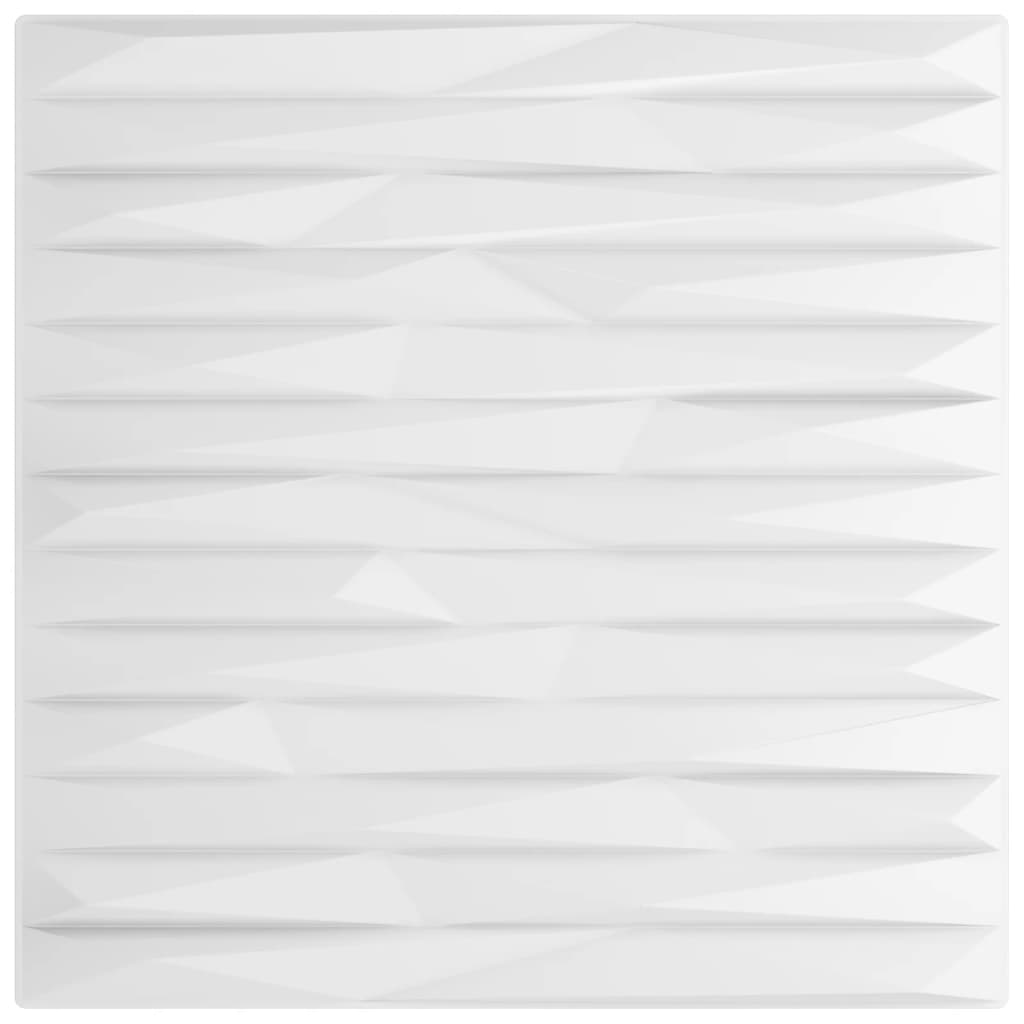 Pack de 24 paneles de pared Petra diseño piedra 6 m² blanco 50x50 cm textura