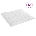Pack de 24 paneles de pared Petra diseño piedra 6 m² blanco 50x50 cm packs