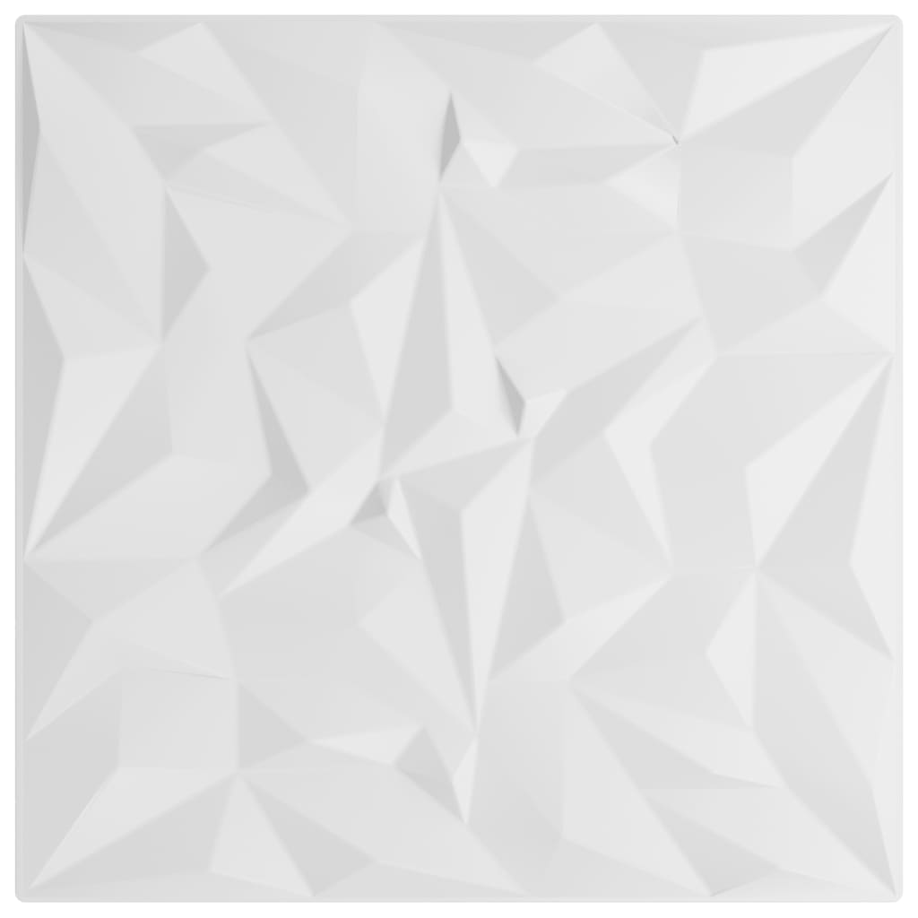Pack de 24 paneles de pared Amate diseño amatista 6 m² blanco 50x50 cm textura