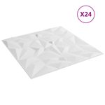 Pack de 24 paneles de pared Amate diseño amatista 6 m² blanco 50x50 cm
