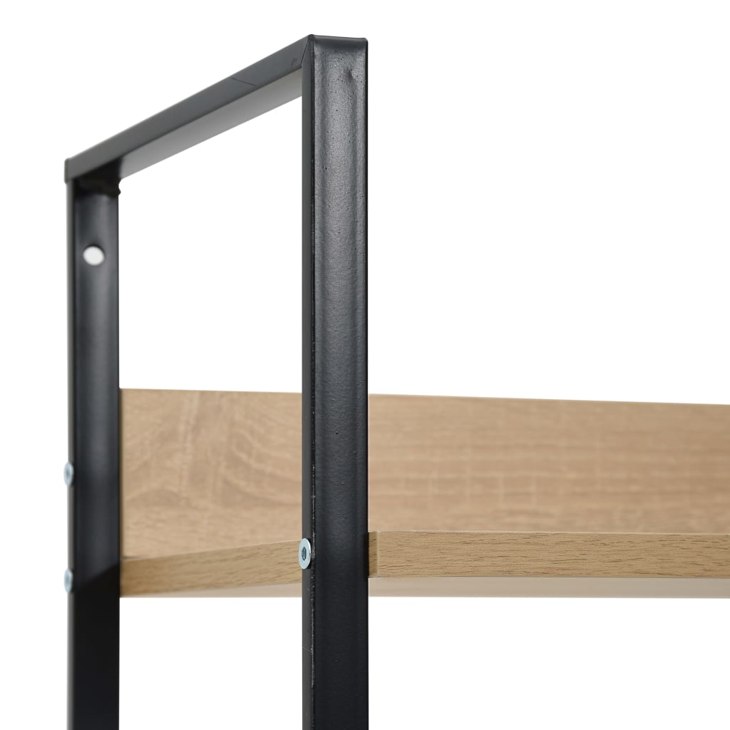 Estantería Wild 5 niveles roble/negro 158,5x60x27,6 cm detalle
