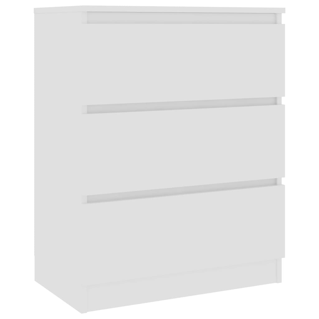 Aparador Travel 3 cajones blanco 76x60x35 cm fondo blanco