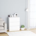 Aparador Travel 3 cajones blanco 76x60x35 cm animada