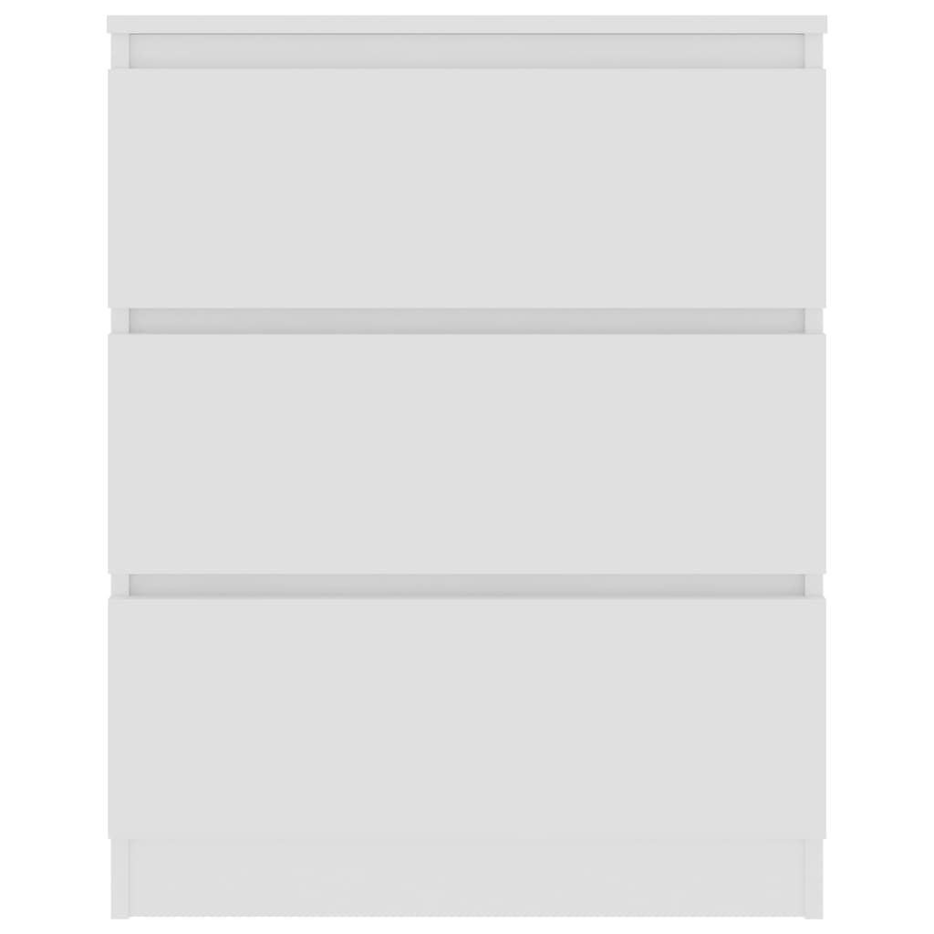 Aparador Travel 3 cajones blanco 76x60x35 cm frontal