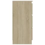 Aparador Travel 3 cajones roble claro 76x60x35 cm