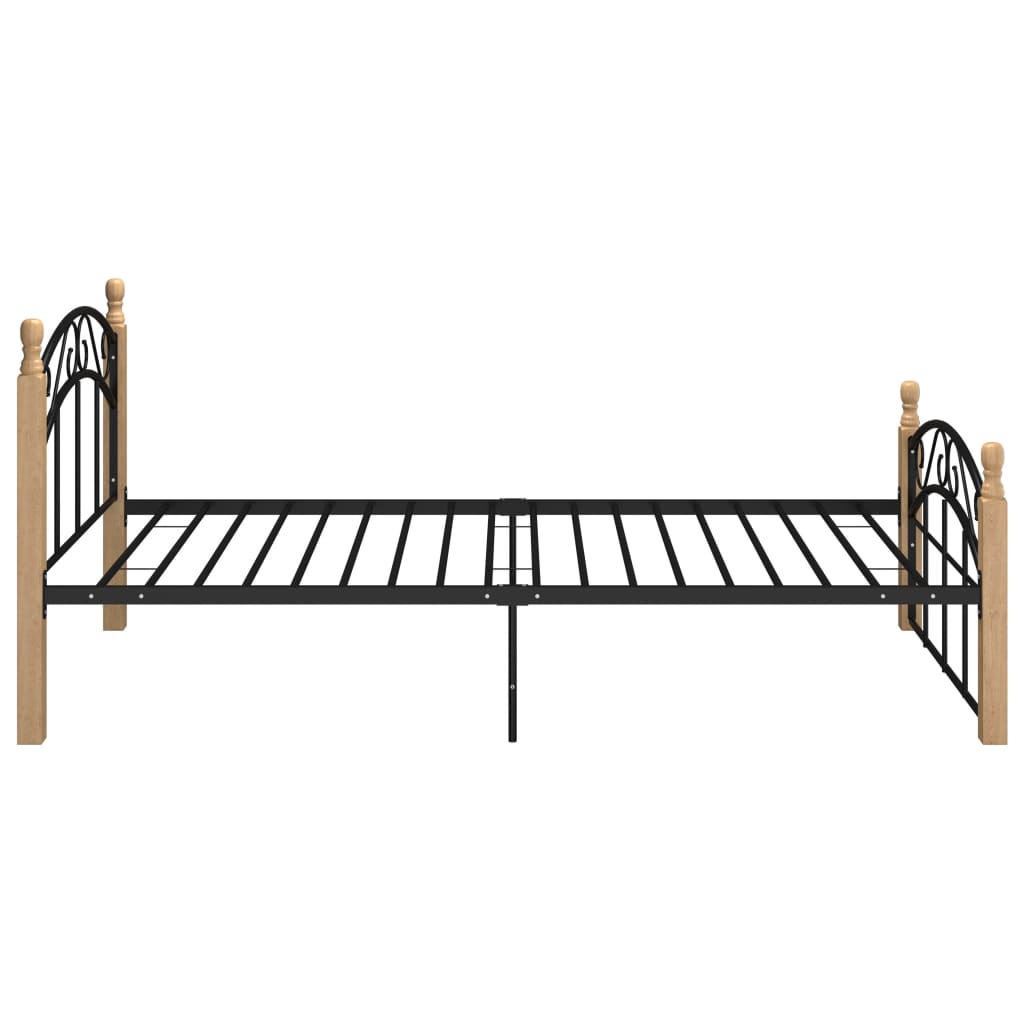 Estructura de cama Elegance de madera maciza roble 90x200 cm perfil