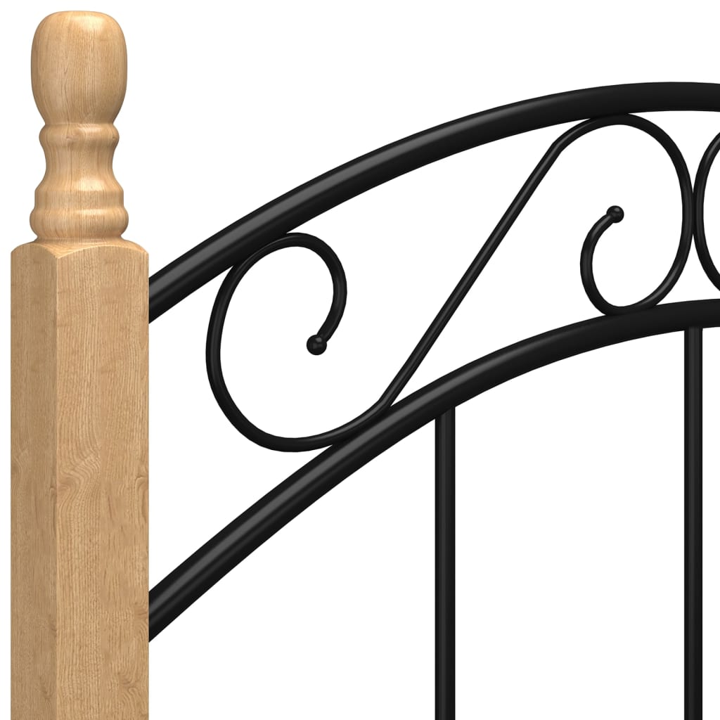 Estructura de cama Elegance de madera maciza roble 90x200 cm detalle