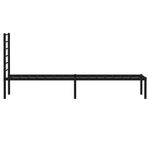 Estructura de cama Industrial con cabecero negro acero 75x190 cm