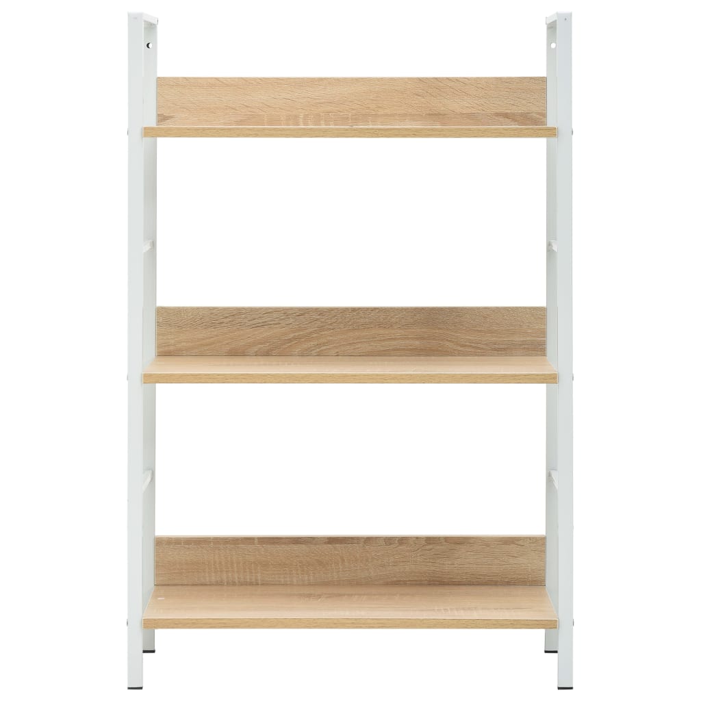 Estantería Kippa 3 niveles roble 90,5x60x27 cm frontal