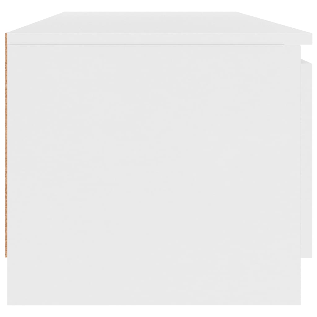 Mueble de TV Phoebe 2 cajones + 2 compartimentos blanco 35,5x140x40 cm
