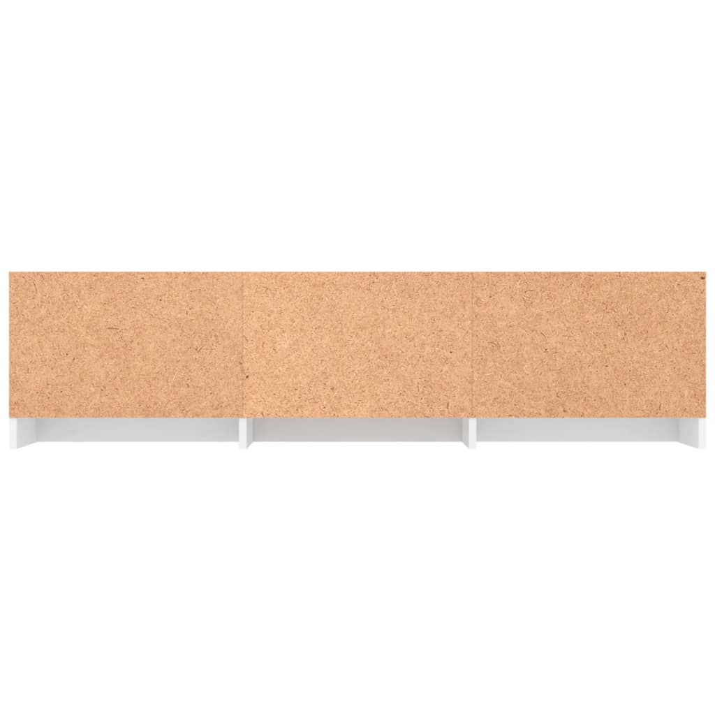 Mueble de TV Phoebe 2 cajones + 2 compartimentos blanco 35,5x140x40 cm