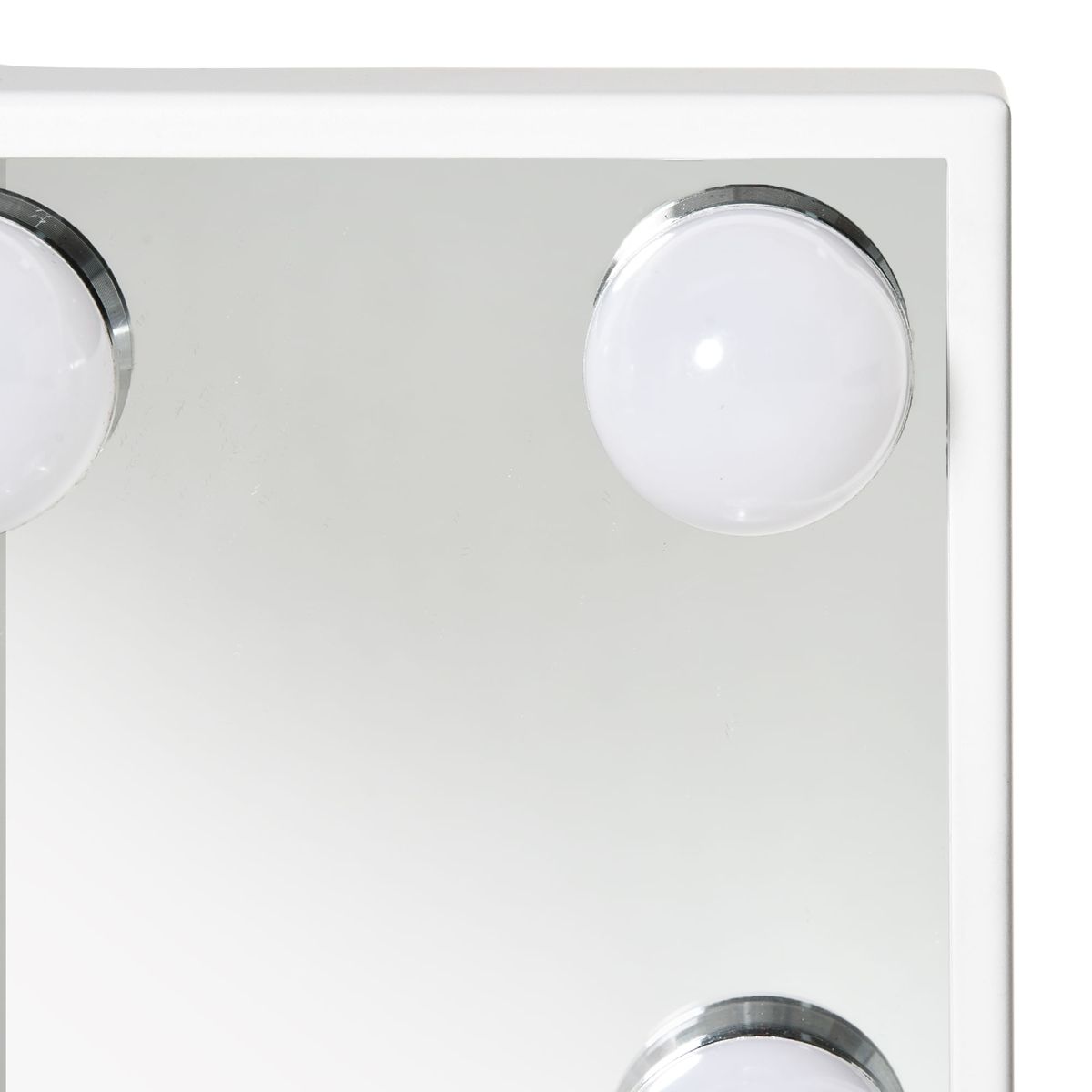 Espejo Lokin Homcom 3 modos 12 LEDs blanco 47,4x32,8x11 cm detalle