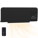 Calefactor eléctrico Homcom 2000W pantalla LED con mando a distancia negro fondo blanco