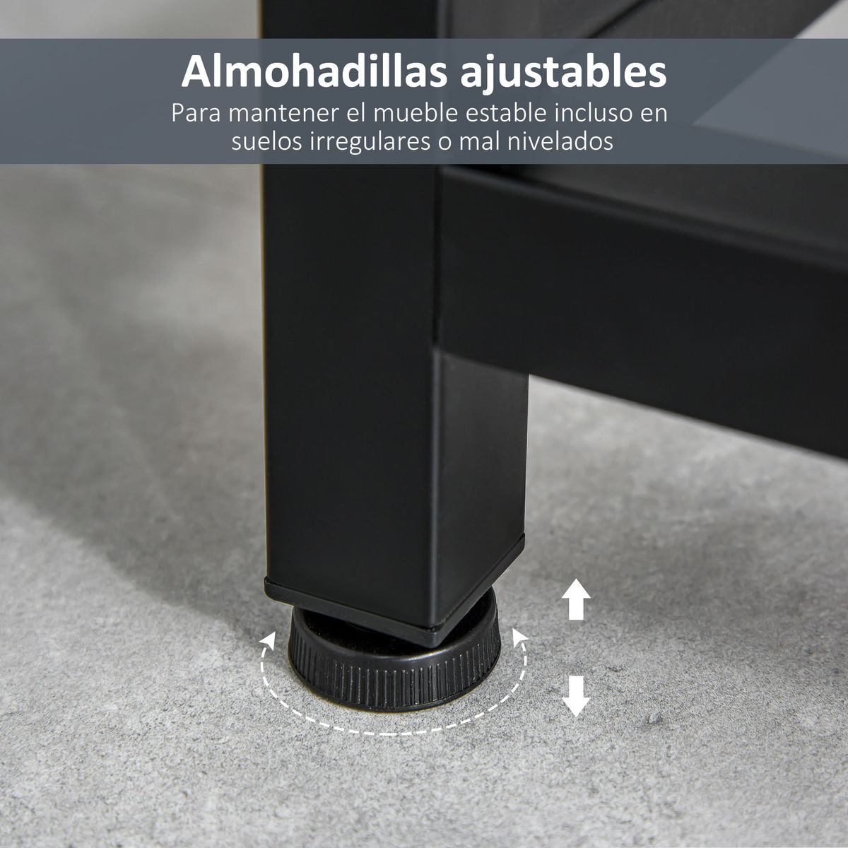 Mueble recibidor Homcom Afrodita diseño minimalista pies ajustables + 2 cajones negro/blanco 81x34x120 cm