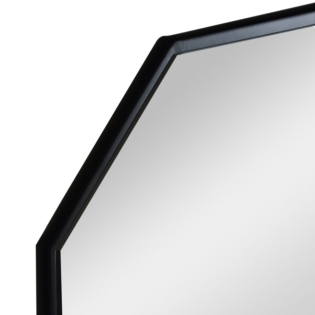 Espejo Octogal Homcom con estante negro 61x61x8,4 cm