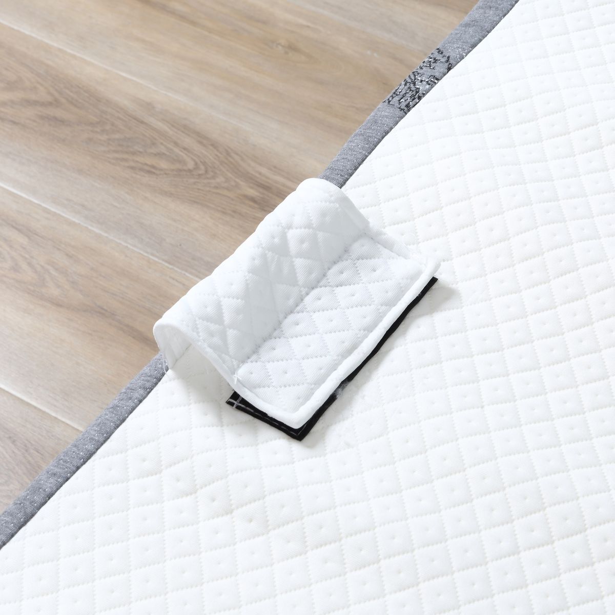 Cama plegable Rilo Homcom portátil con colchón blanco 42,5x200x80 cm