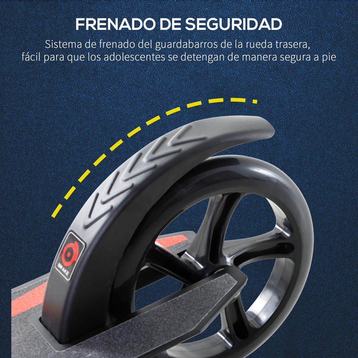 Patinete plegable Homcom altura ajustable +14A negro 82-97x92,5x37,5 cm rueda