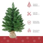 Árbol de Navidad Homcom 70 ramas con base de tela verde Ø44x60 cm caracteristicas