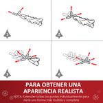 Árbol de Navidad Homcom 70 ramas con base de tela verde Ø44x60 cm base