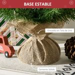 Árbol de Navidad Homcom 70 ramas con base de tela verde Ø44x60 cm detalle