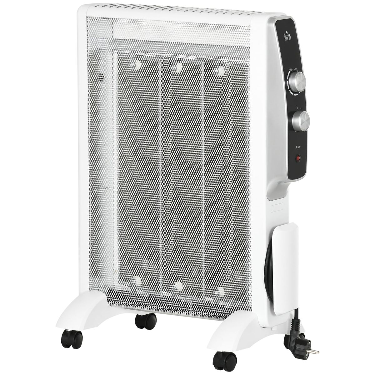 Radiador de mica Homcom 1500W 2 potencias blanco