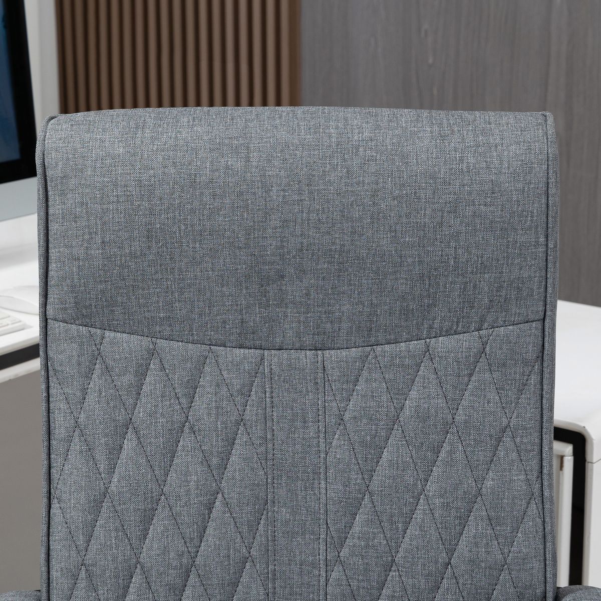 Silla de oficina Rosa Vinsetto altura regulable respaldo reclinable gris 102-112,5x72x65 cm