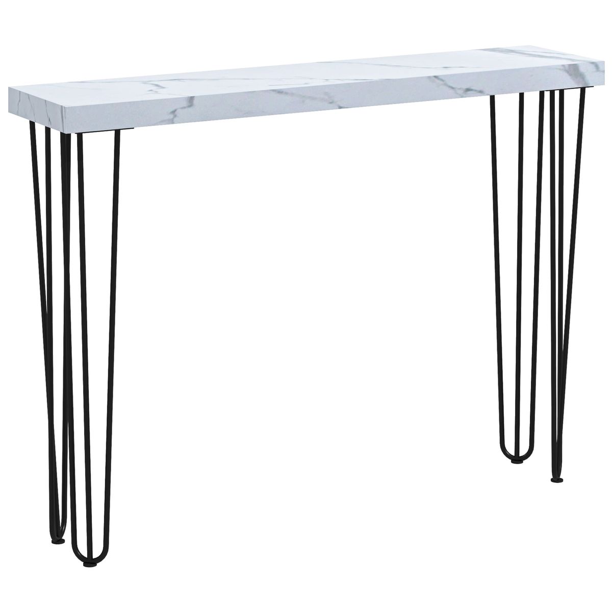 Mueble recibidor Homcom Poseidón con patas estilo horquilla 79,5x25x110 cm