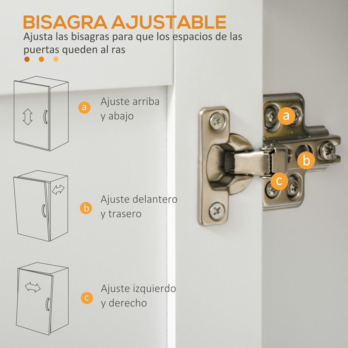 Carrito auxiliar Turia Homcom armario doble + cajón + barra lateral blanco 85x36x105 cm