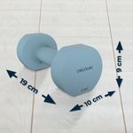 Set de 2 mancuernas Cecotec Drumfit 400 DoubleNeo 4 kg neopreno antideslizante azul