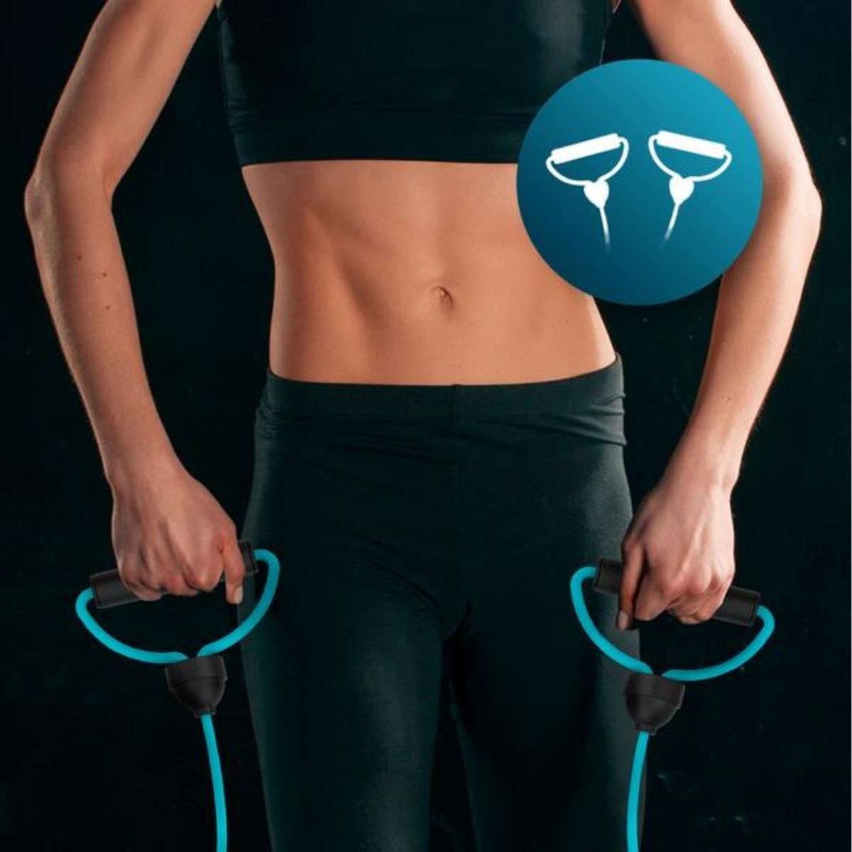 Stepper Cecotec Drumfit Steptrain 1000 Band con bandas elásticas antideslizante negro