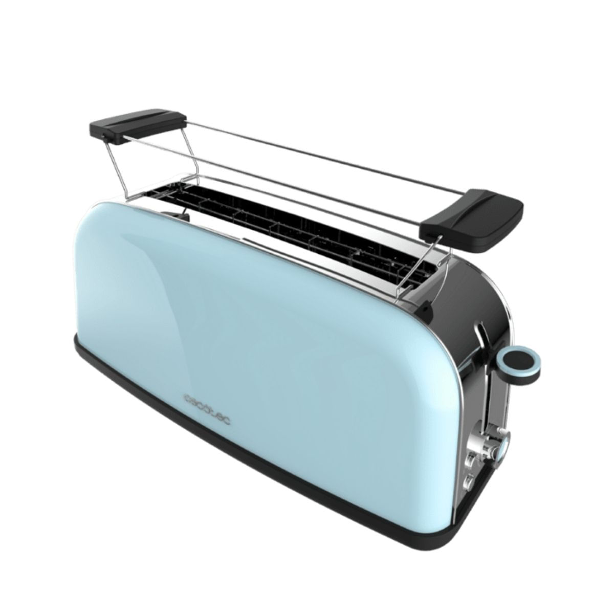 Tostador vertical Cecotec Toastin’ Time 850W diseño vintage ranura larga azul
