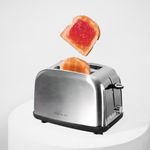 Tostador vertical Cecotec Toastin’ Time 850W diseño vintage ranura corta inox