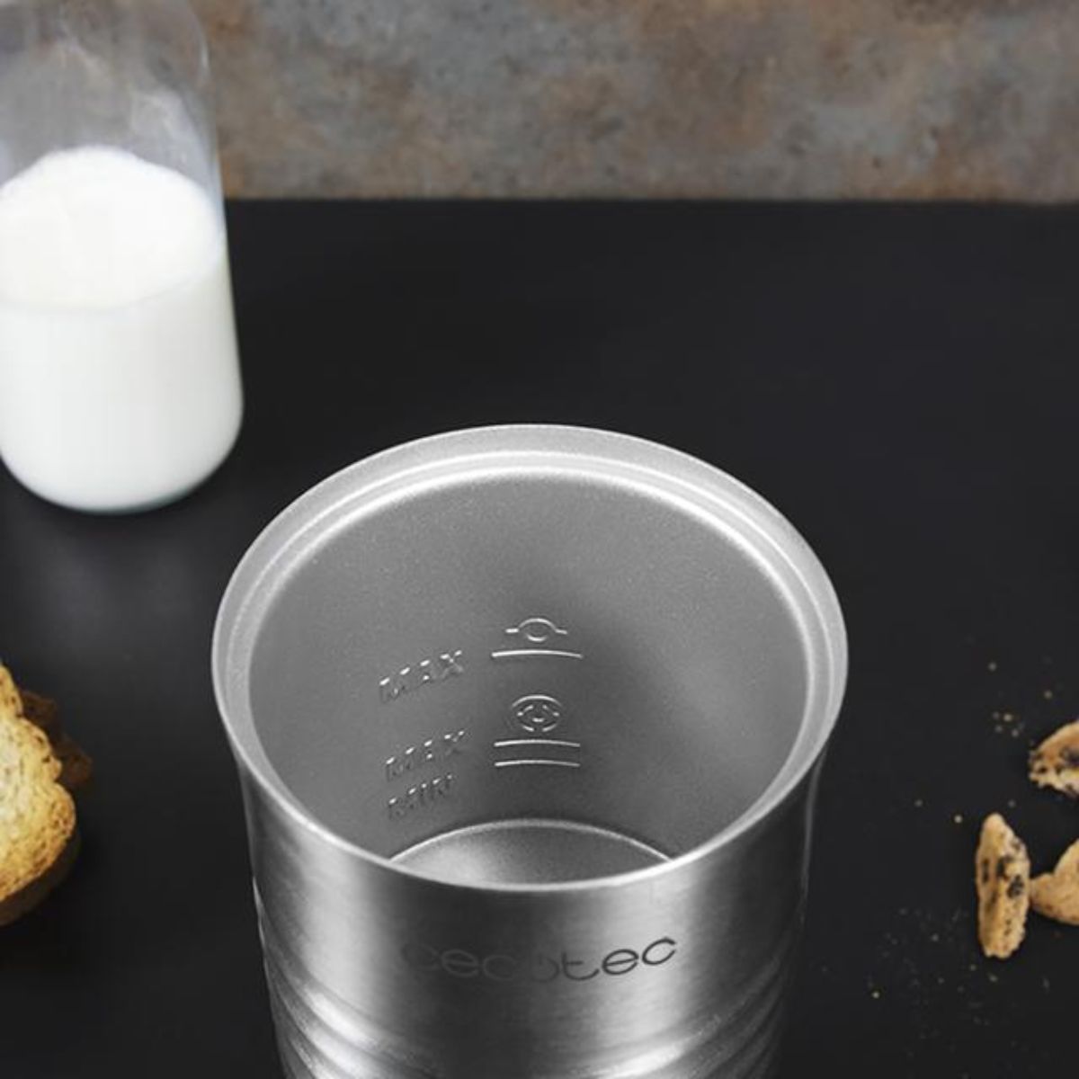 Espumador de leche Cecotec Power Latte Spume 4000 500W 3 modos 115 ml inox