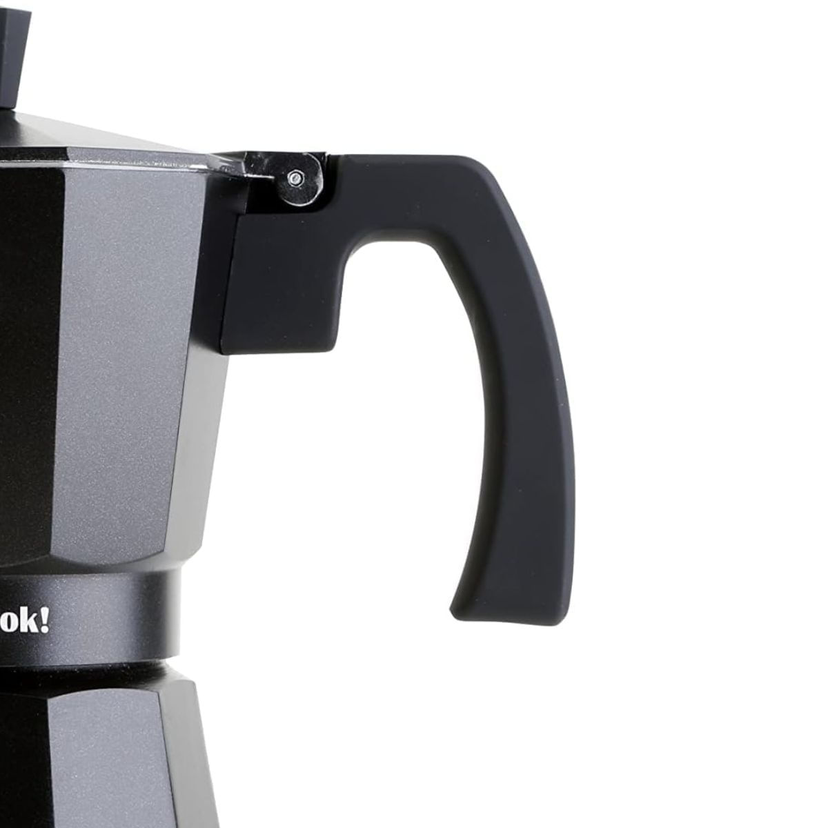 Cafetera italiana Wecook Luccia aluminio negro mango