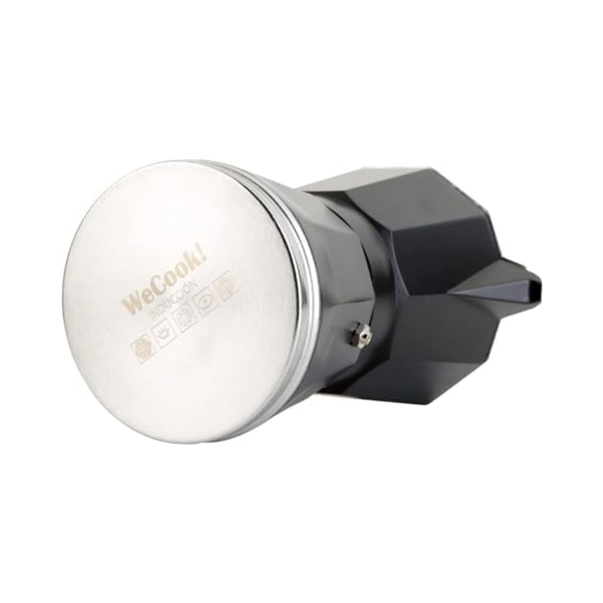 Cafetera italiana Wecook Luccia aluminio negro base