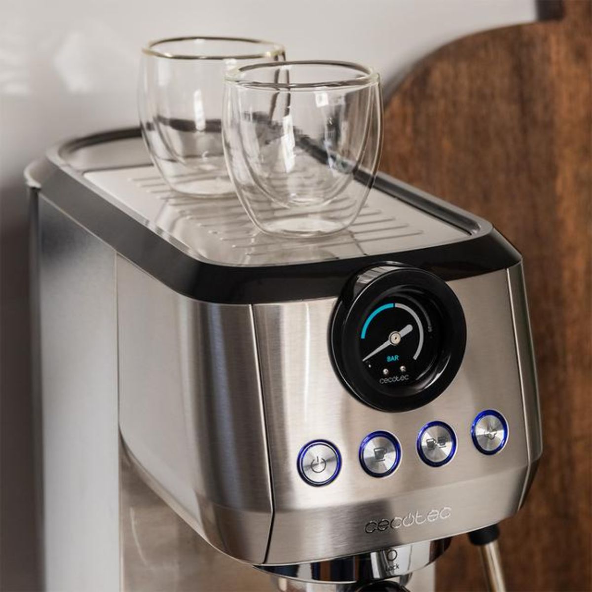 Cafetera express Cecotec Power Espresso 20 Steel Pro 1350W 20 bares 1,3L inox