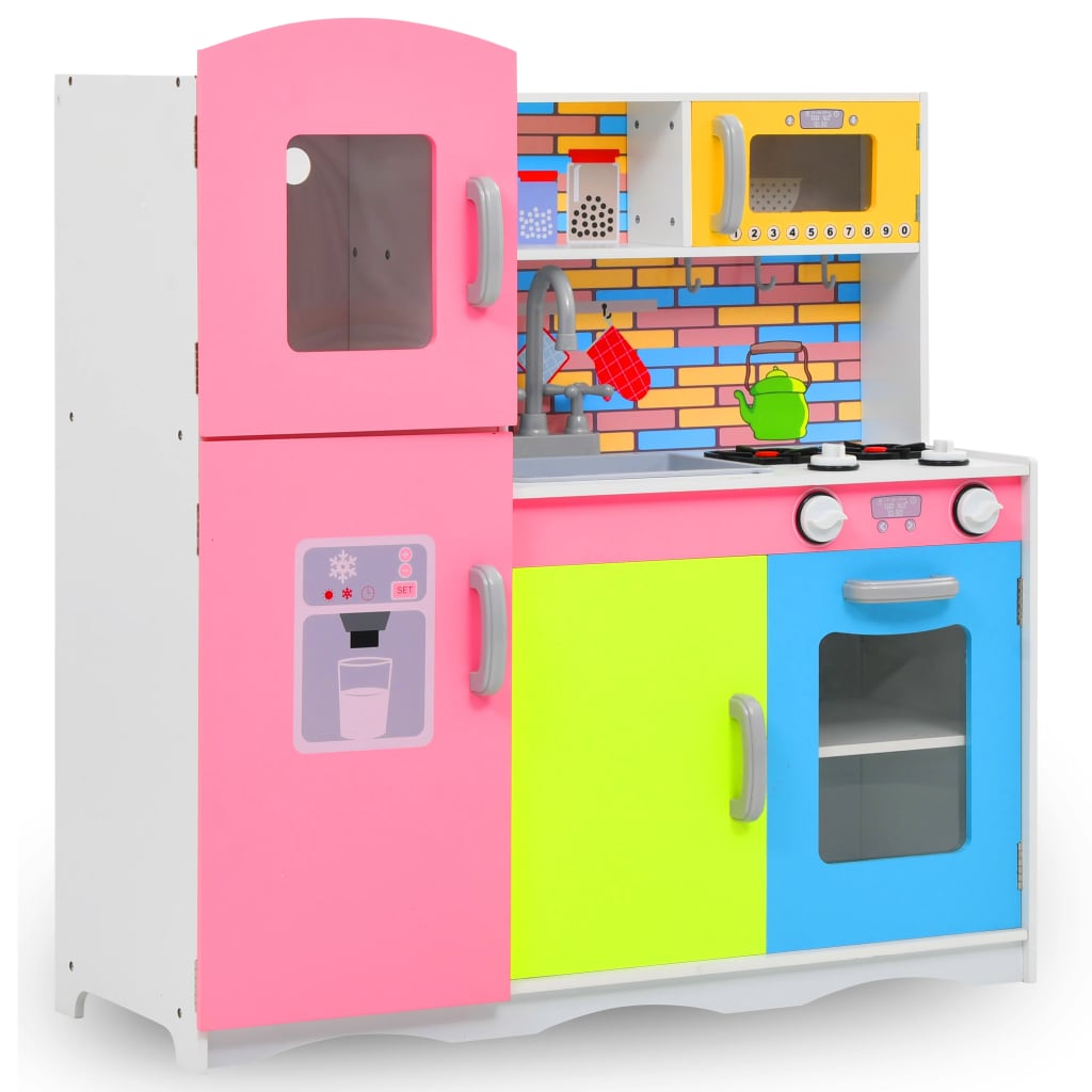 Cocinita de juguete estilo retro con almacenamiento +36 meses multicolor