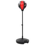 Punching ball de boxeo infantil con soporte guantes incluidos rojo/negro 87-120 cm